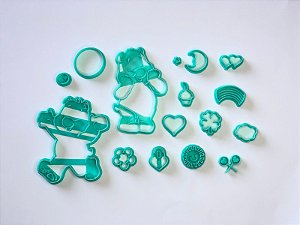 Kit Cortador de Biscoito Ursinhos Carinhosos para Pasta Americana