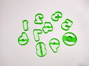 Kit Cortadores de Biscoito Números 0 a 9