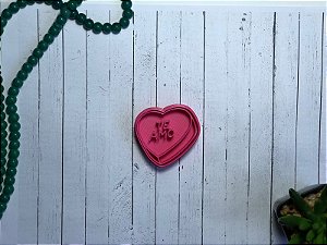 Cortador de Biscoito Coração Te Amo A