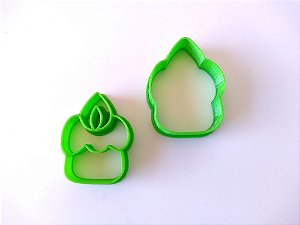 Cortador de Biscoito Vela com Carimbo