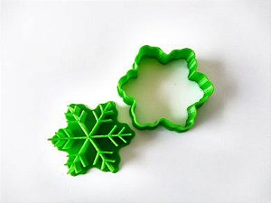 Cortador de Biscoito Floco de Neve com Carimbo