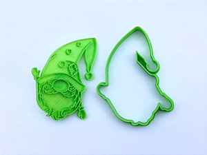 Cortador de Biscoito Duende Gorrinho com Carimbo