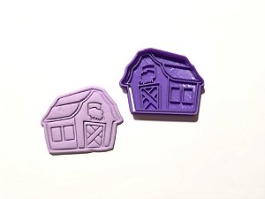 Cortador de Biscoito Celeiro coim Carimbo