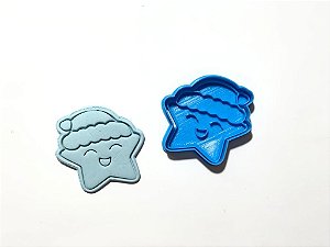 Cortador de Biscoito Estrela De Natal com Carimbo