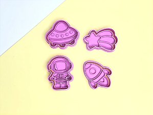 Kit Cortador de Biscoito Astronauta