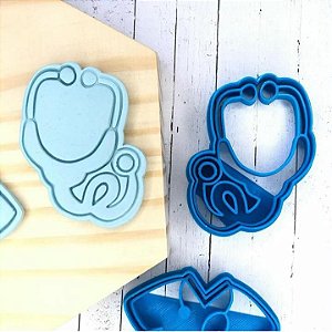 Cortador de Bolacha com carimbo Estetoscópio