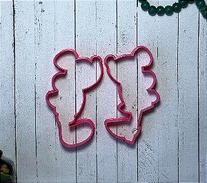 Cortador de Bolacha Mickey e minnie beijo