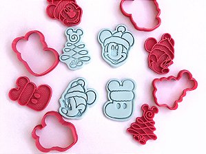 Kit Cortador de Bolacha Mickey de Natal