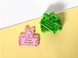 Cortador de Biscoito Plaquinha Boas Festas