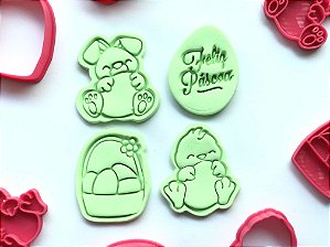 Kit Cortador de Biscoito Ovo de Páscoa