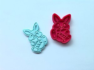 Cortador de Biscoito Coelho Ovo decorado