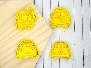 Kit Cortadores de Biscoito Carros