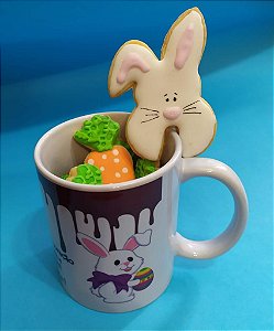 Cortador de Bolacha Coelho Borda Xícara