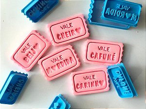 Cortador de Biscoito com Carimbo Vale Tickets Namorados