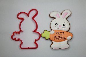 Cortador de Biscoito Coelho Cenoura