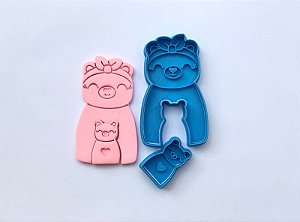 Cortador de Biscoito Mamãe Urso