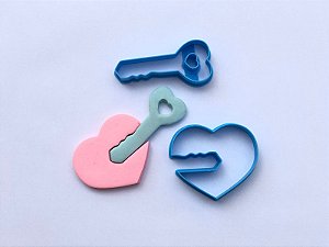 Cortador de Biscoito Coração com Chave