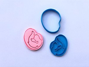 Cortador de Biscoito Mãe com Bebê no colo