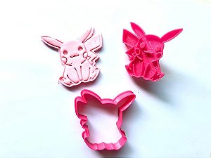 Cortador e carimbo Pikachu