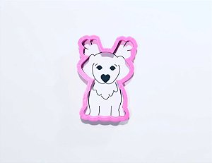 Cortador de Biscoito Cachorro com orelha de Rena