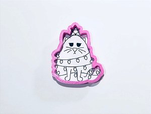 Cortador de Biscoito Gato Natalino
