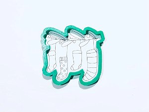 Cortador de Bolacha Varal meias de natal