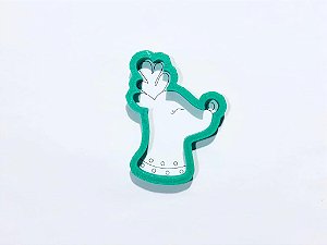 Cortador de Bolacha cabeça de rena de lado