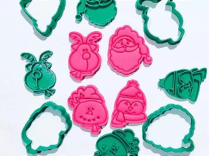 Kit cortador de bolacha Natalino pinguim