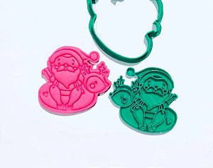 Cortador de Biscoito papai noel na boia