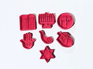 Kit cortadores de biscoito motivos Judaicos