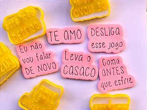 Kit Cortadores  de bolacha frases mãe