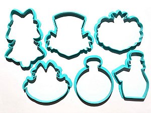 kit Cortadores de bolacha Alice no país das maravilhas