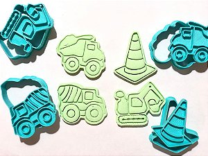 Kit cortador de biscoito Caminhão obra