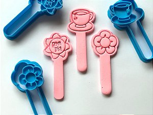 Kit cortador de bolacha Stick bom dia