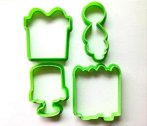 Kit cortador de bolacha aniversário