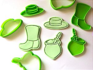 Kit cortador de biscoito gaúcho