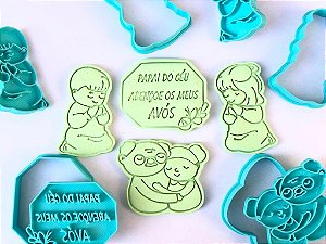 Kit de cortador de biscoito dia dos avós 5