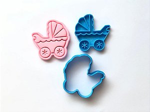 Cortador de biscoito carrinho de bebê