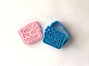 Cortador de bolacha feliz dia da mulher