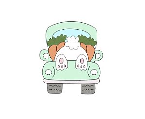 Cortador de Biscoito Carro de Páscoa