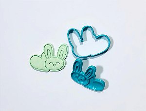 Cortador de biscoito coelho coração