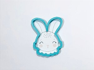 Cortador de bolacha carinha coelho babado