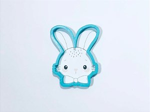 Cortador de bolacha carinha coelho gravata V2