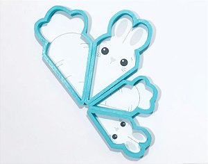 Kit cortadores mandala de páscoa 4 peças