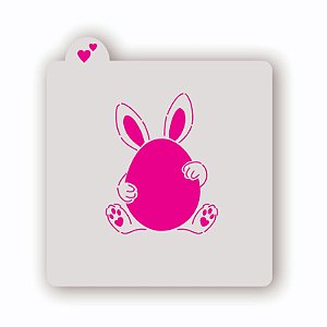 Estêncil Coelho com Ovo 2 partes
