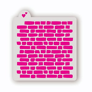 Estêncil Fundo Tijolos