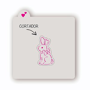Estêncil + Cortador Coelho Laço