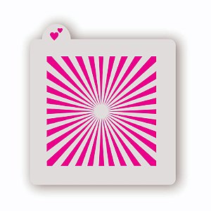 Estêncil Fundo Raios de Sol