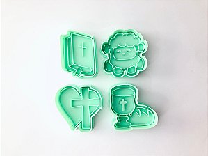 Kit cortador de bolacha cristã