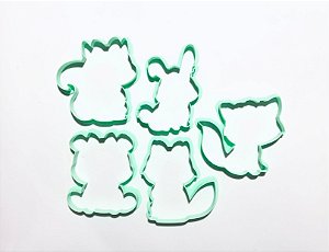 Kit cortadores de bolacha bichinhos do bosque